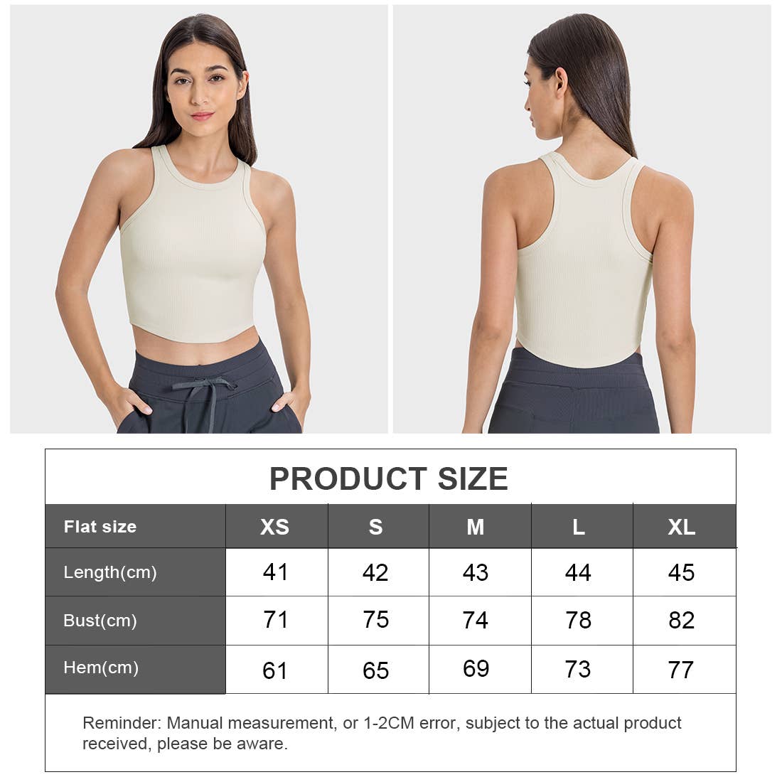 Sodalemon - Vendita all'ingrosso Canotta - Donna - Canotta sportiva fitness imbottita a costine con scollo rotondo da donna2