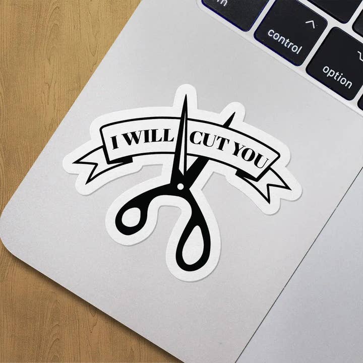 Twisted Wares - Wholesale Sticker - I Will Cut You Sticker1