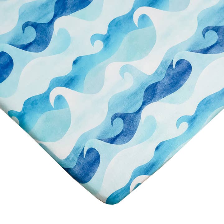 Ocean Wave Crib Sheets for wholesale by Florida Kid Co.