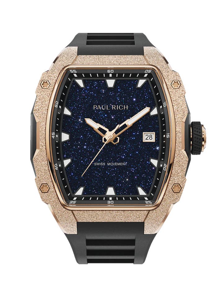Paul Rich Astro Eclipse Gold - tonneauformad klocka med aventurindial för wholesale av Paul Rich