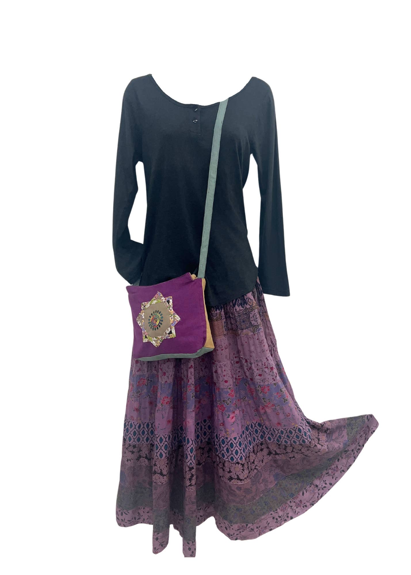 Blue Sky - Vente Jupe – femme - Jupe à étages à smocks DR158 -- Un favori des clients !3