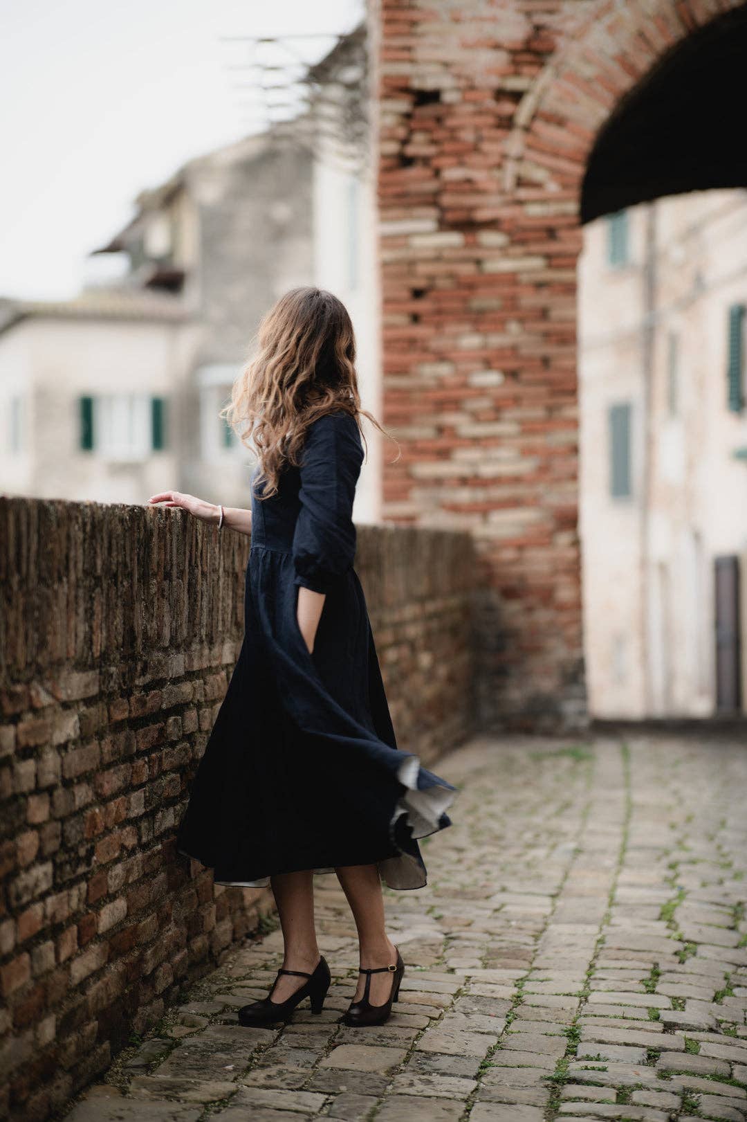 MIUMMASH DAMIAN TOMZIK - Wholesale Low Heels - Women's - Handmade Leather heels (5.5 cm)-Astrid-Chocolate Brown 35-427