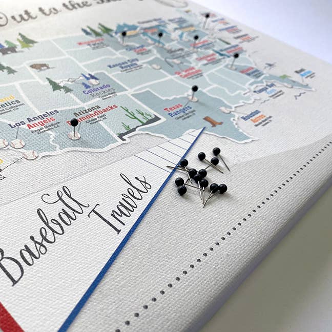 UUPP - Wholesale Map - MAP - PRO BASEBALL - MAJOR LEAGUE MLB STADIUM MAP with map3