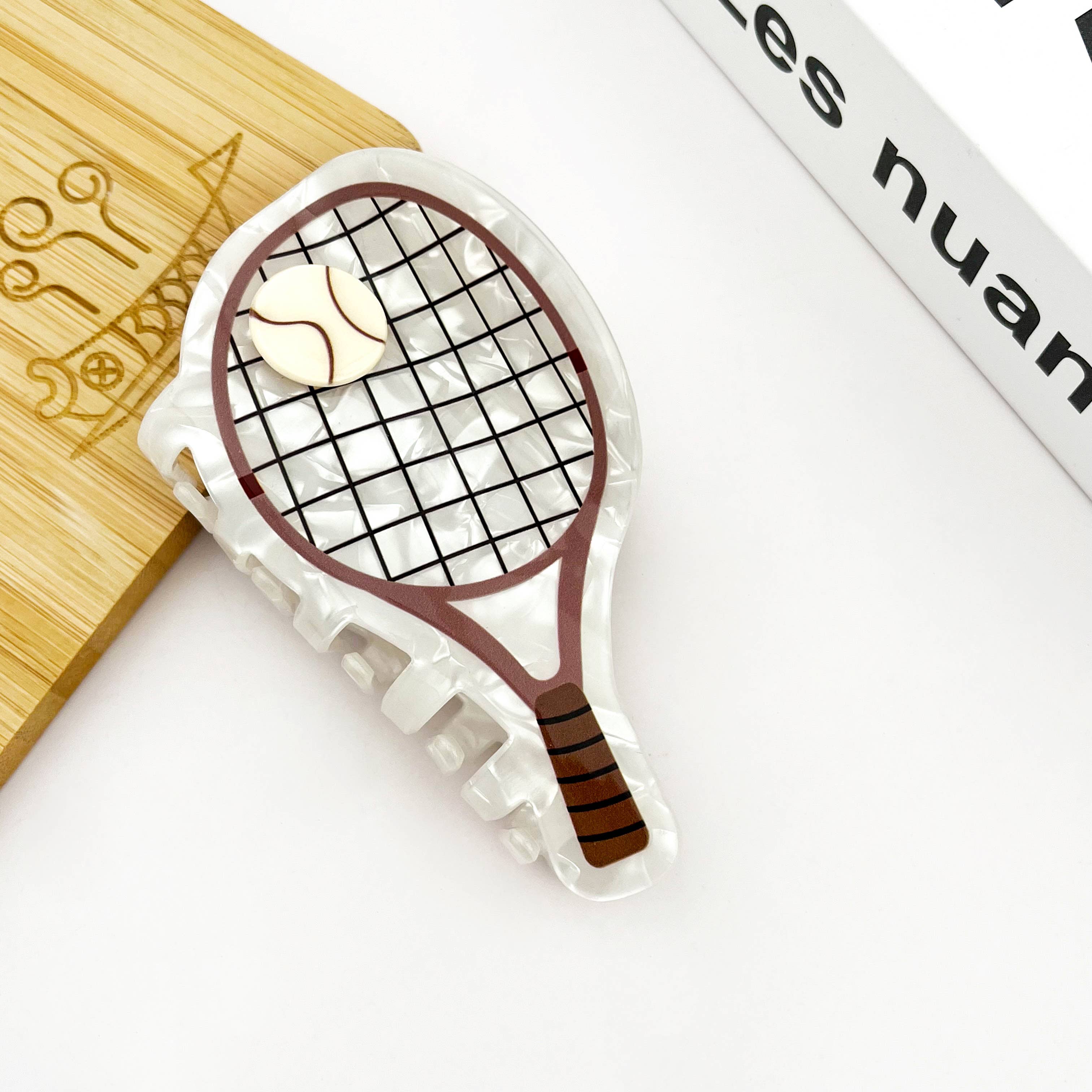 TheDivaSoap - Wholesale Hair Clip - Women's - Tennis Racket Claw Clip, Sports Series Hair Clip0