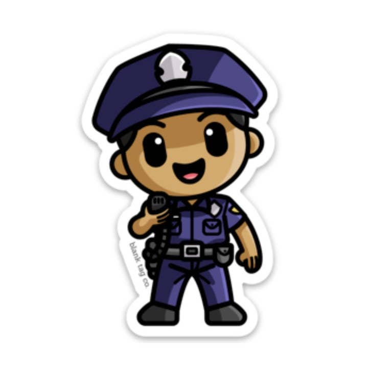 The Male Police Officer Sticker for wholesale by Blank Tag Co. Stickers - Waterproof Stickers