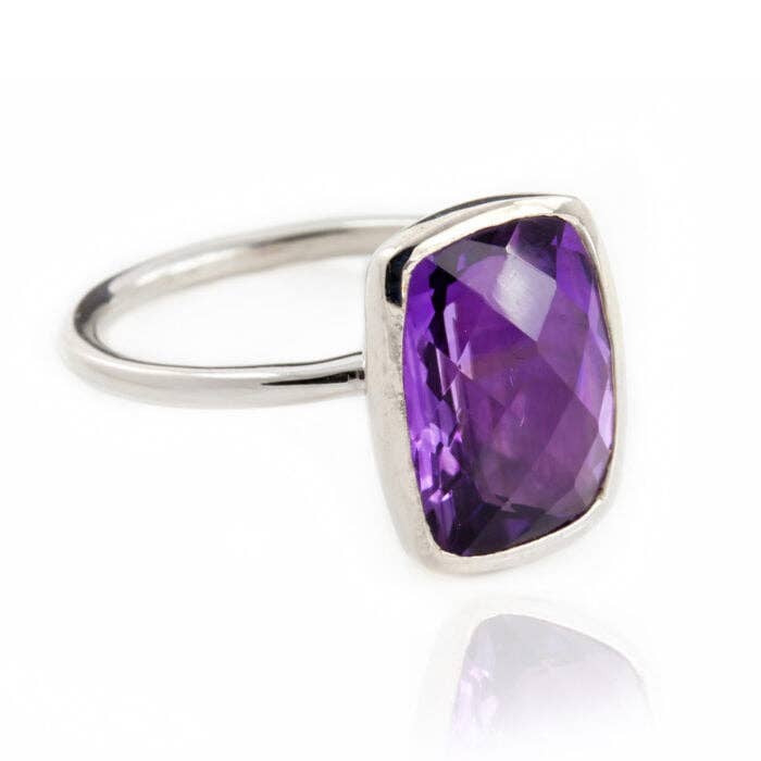 Desert Mirage Amethyst Ring in Sterling Silver for wholesale by The Jewellery Store London