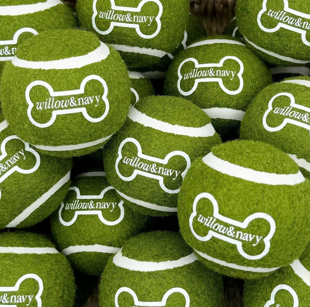 Willow & Navy – Engroshandel Apporterbold - Hund – W&N 4-pak hundetenisbolde4