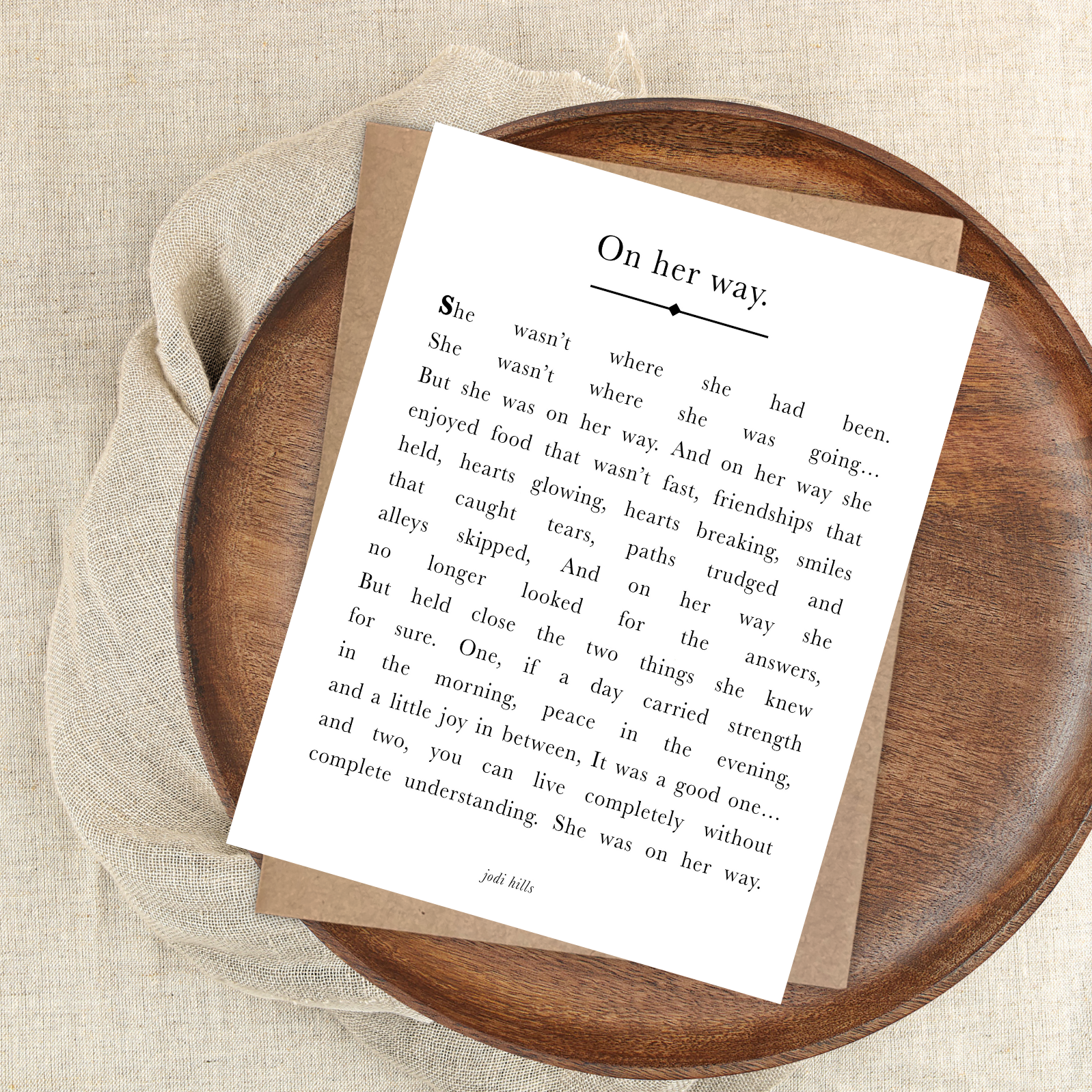 Studio J by Jodi Hills - Wholesale Everyday Greeting Card - on her way long ⎮ Words Greeting Card1