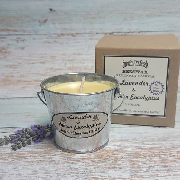 Superior Dry Goods - Wholesale Outdoor Candle - Lavender Mosquito Bucket Candle | Beeswax | Citronella1