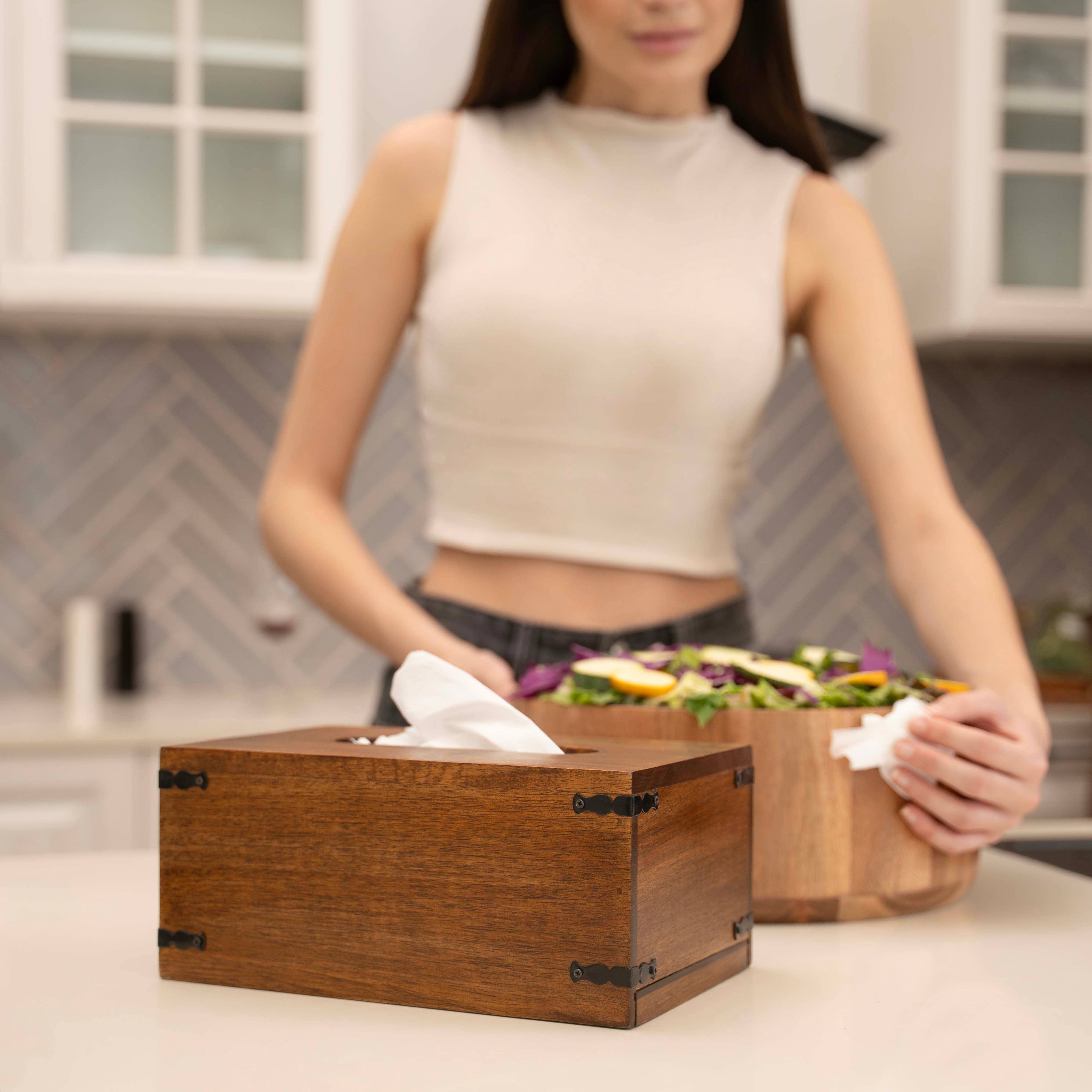 LuxeDesigns Co LLC - Wholesale Tissue Box - Rustic Natural Mango Wood Tissue Dispenser - Rectangle4