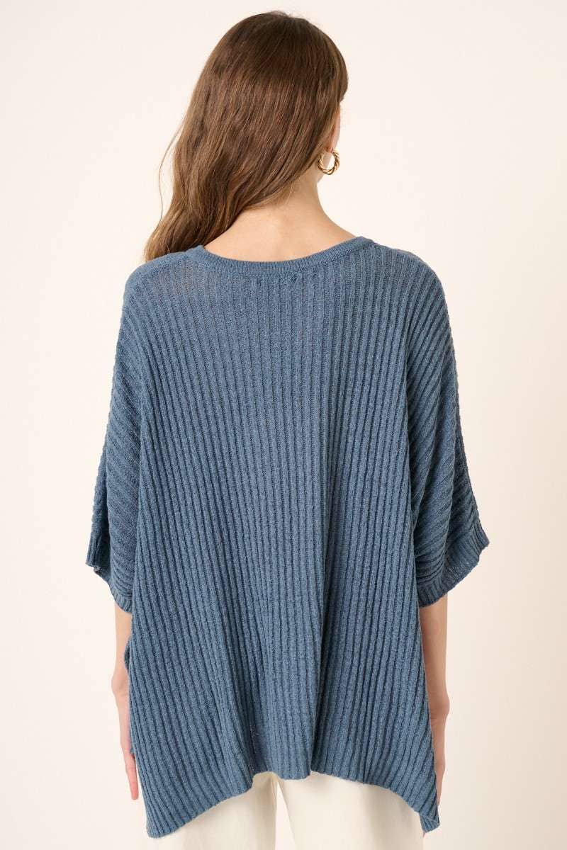 mittoshop – Großhandel Strickpullover – Damen – DOLMAN-KURZARM-PULLOVER MIT RUNDHALSAUSSCHNITT IN ÜBERGRÖSSE16