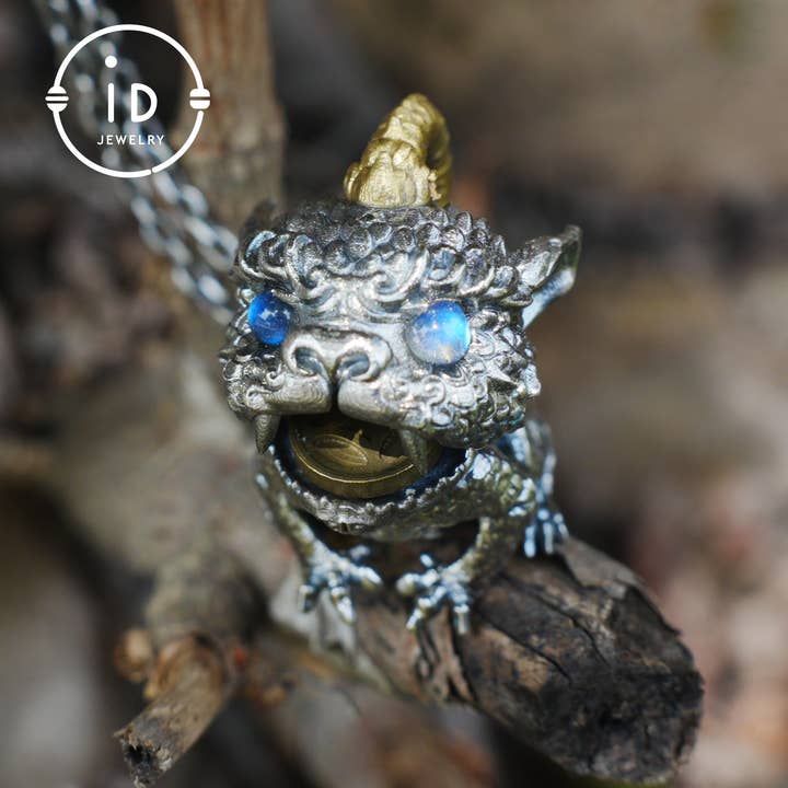 925 zilveren hanger met labradoriet, handgemaakte gotische vintage ketting, cadeau voor mannen Kerstmis verjaardag voor wholesale door idjewelry