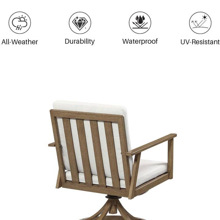 Teak Nine Piece Outdoor Patio Dining Set with Swivel Chairs for wholesale on Faire7