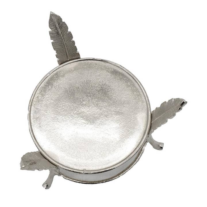 A&B Home Group Inc. - Wholesale Candle Holder - S/2 D7x7" Alvada 3-Leaf Pillar Candle Holder - Silver5