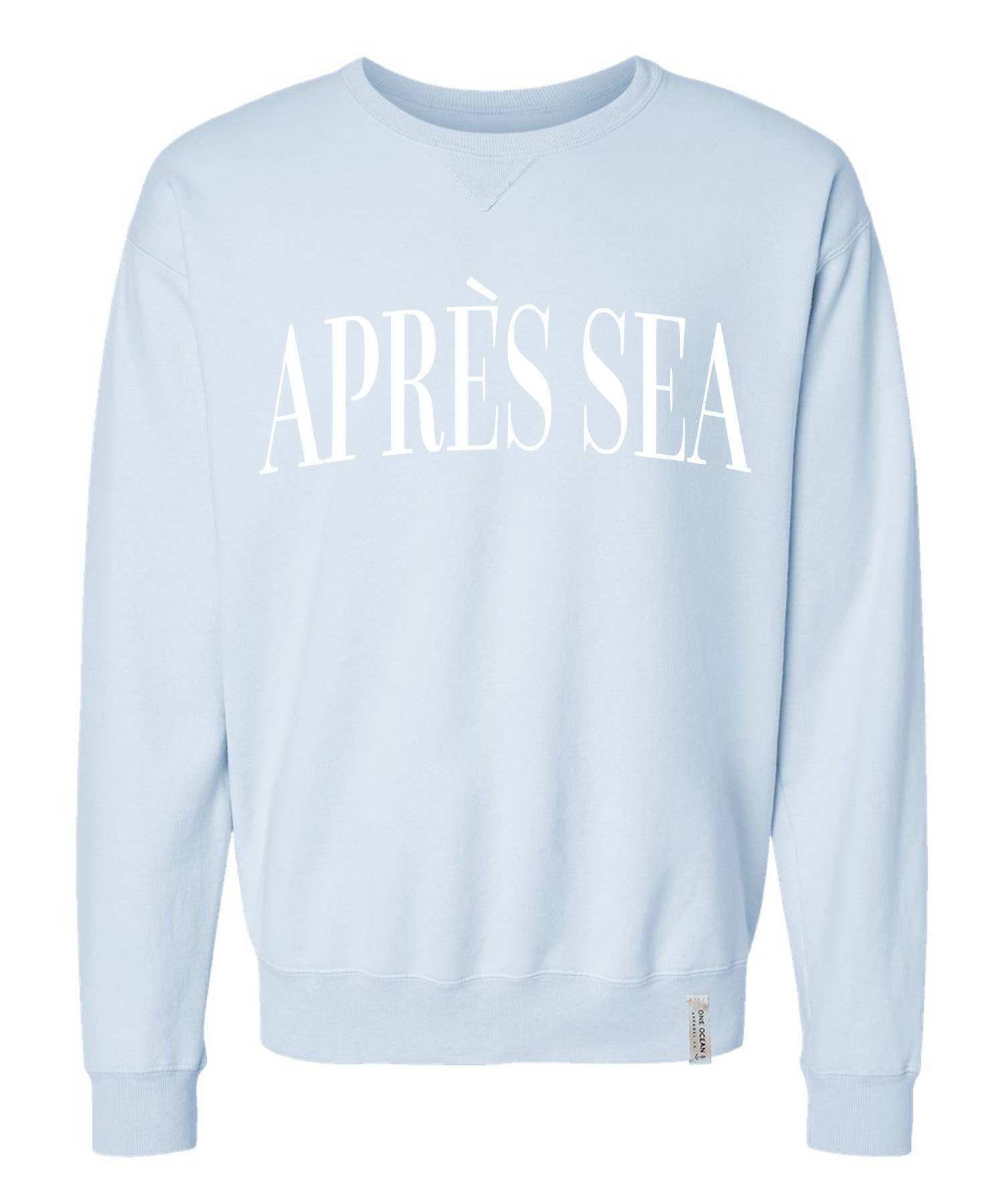 One Ocean Apparel Co.. - Wholesale Graphic Sweatshirt - Unisex - APRES SEA Crewneck - CUSTOM COLORS10