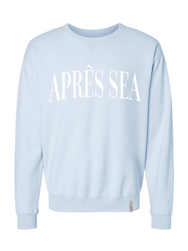 One Ocean Apparel Co.. - Wholesale Graphic Sweatshirt - Unisex - APRES SEA Crewneck - CUSTOM COLORS10