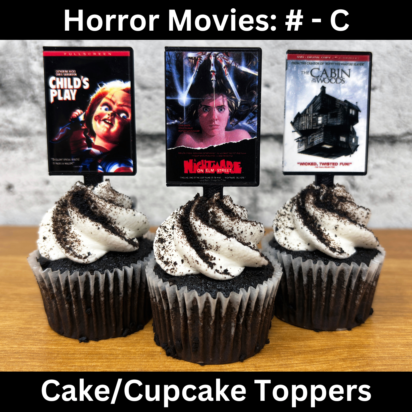 BitsyLabs - Wholesale Cake/cupcake topper - Horror Movies #-C Toppers (Small)0