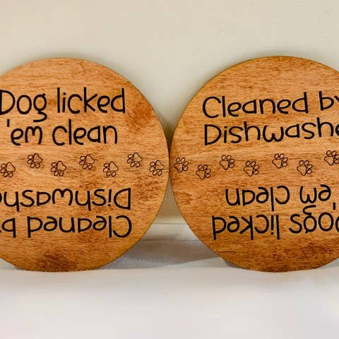 Aimant pour lave-vaisselle propre et sale sur le thème des chiens pour la vente par WA5 Apparel