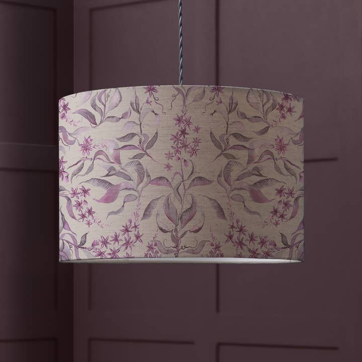 Hettie Eva Printed Lamp Shade Hyancinth for wholesale by Riva Home