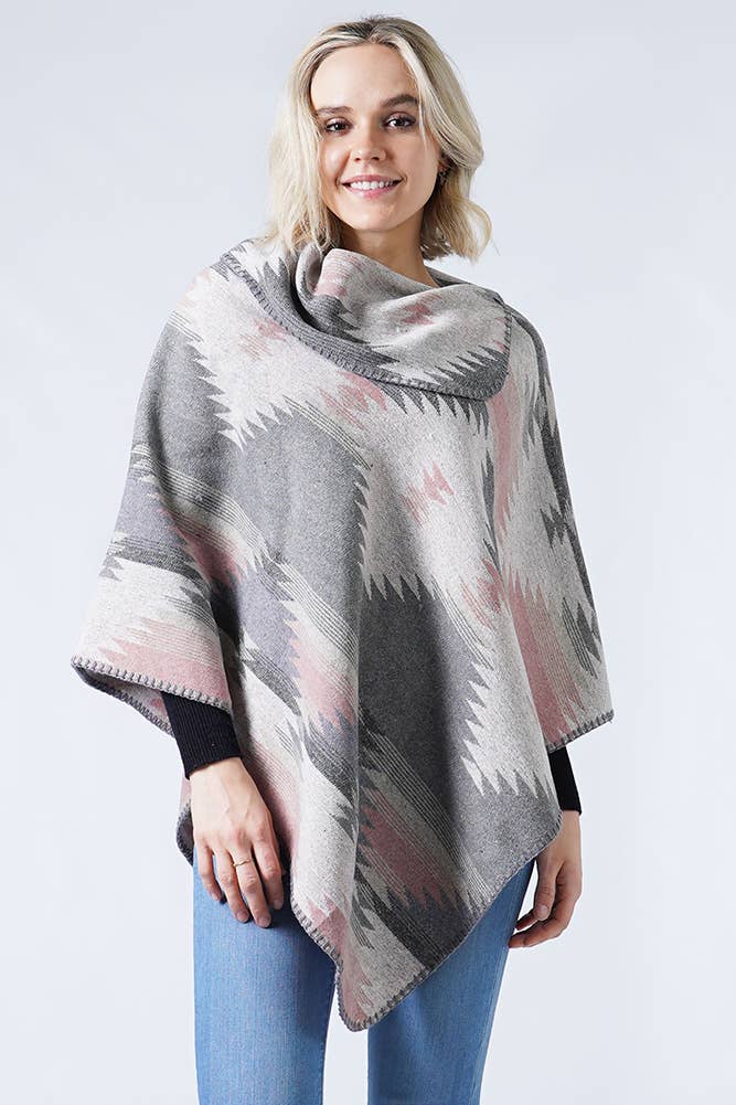 Hana - Wholesale Poncho - Women's - Western Pattern Poncho5