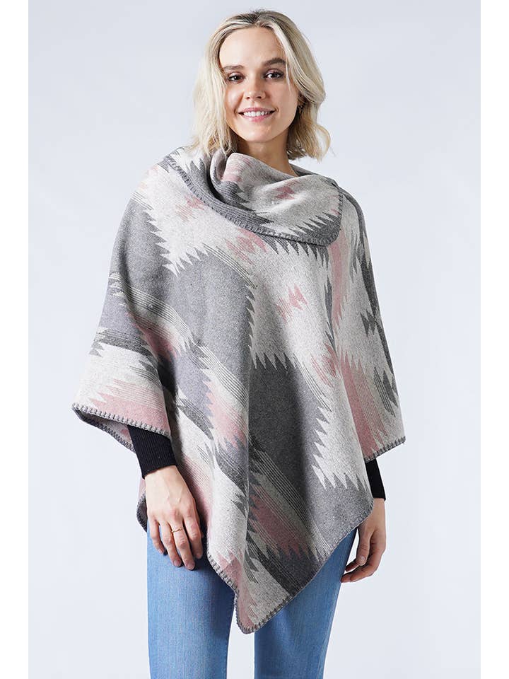Hana - Wholesale Poncho - Women's - Western Pattern Poncho5
