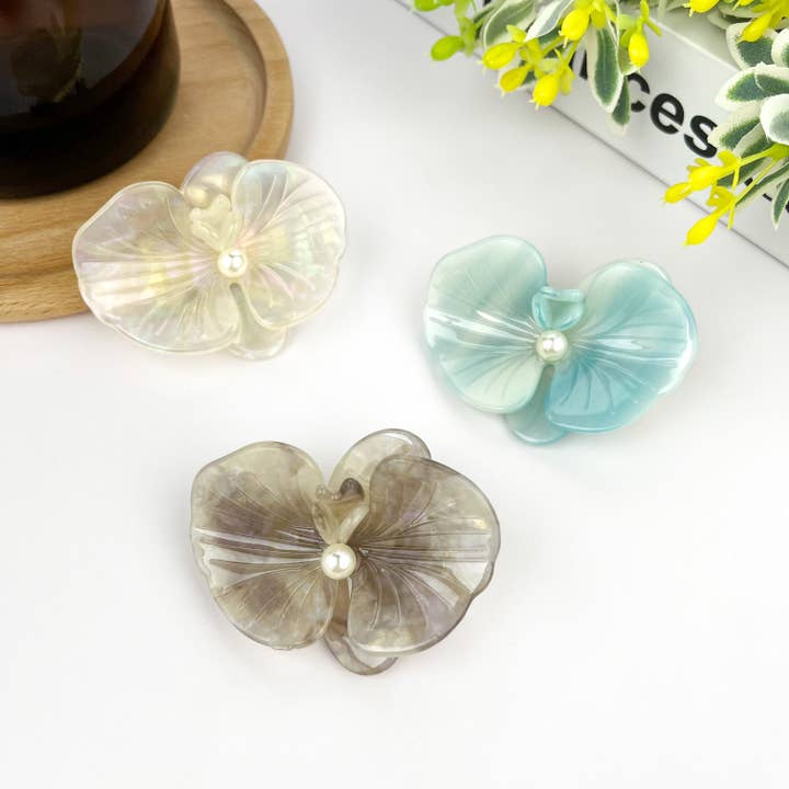TheDivaSoap - Wholesale Hair Clip - Women's - 3D Phalaenopsis Hair Claw Clip, Elegant Acetate Hair Clip