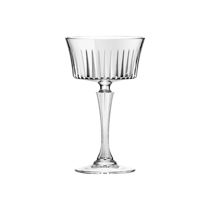260ml Timeless Glass Champagne Saucer for wholesale by Rinkit Ltd