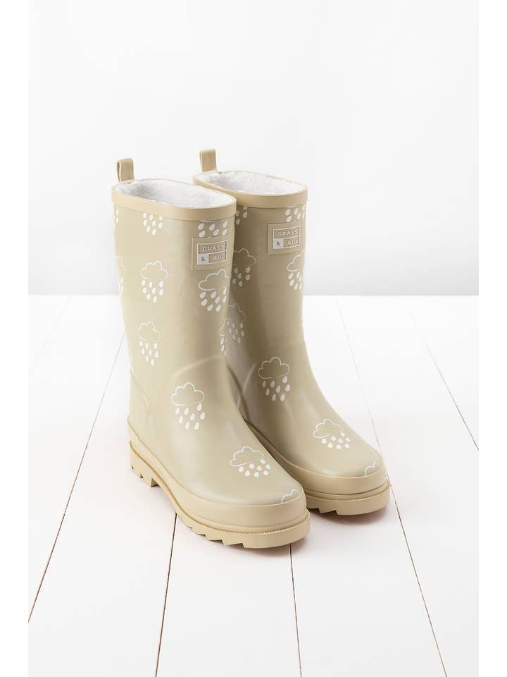 Grass & Air - Wholesale Rain Boots - Women's - Stone Adult Colour-Changing Winter Wellies