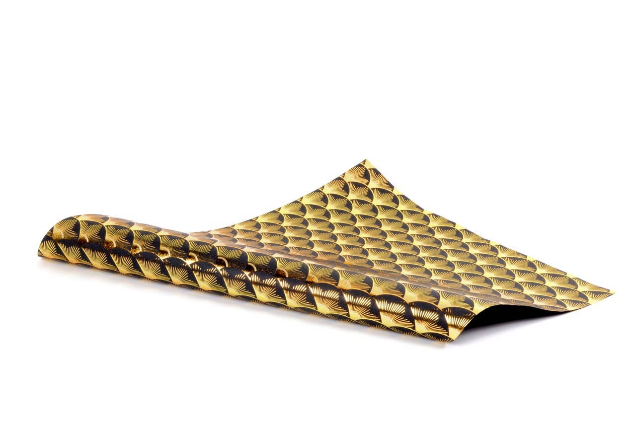 MIDORI Inc. - Wholesale Flat Wrap - Sunshine - Black/Gold Foil/Gold Metallic1