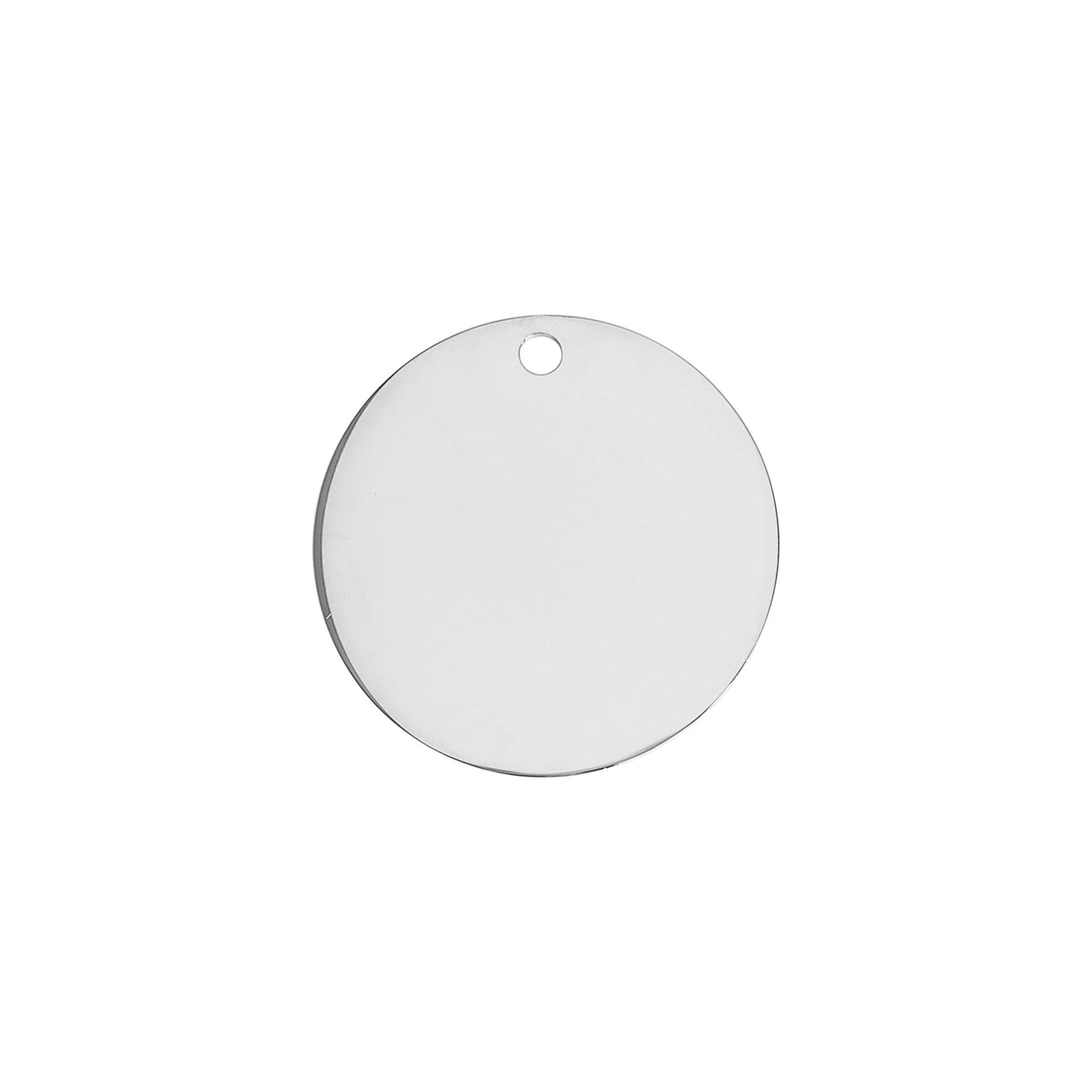 WJW - Wholesale Pet Identification Tag - Cat/Dog - 18K Gold PVD Circular Pet Tag / PDL01290