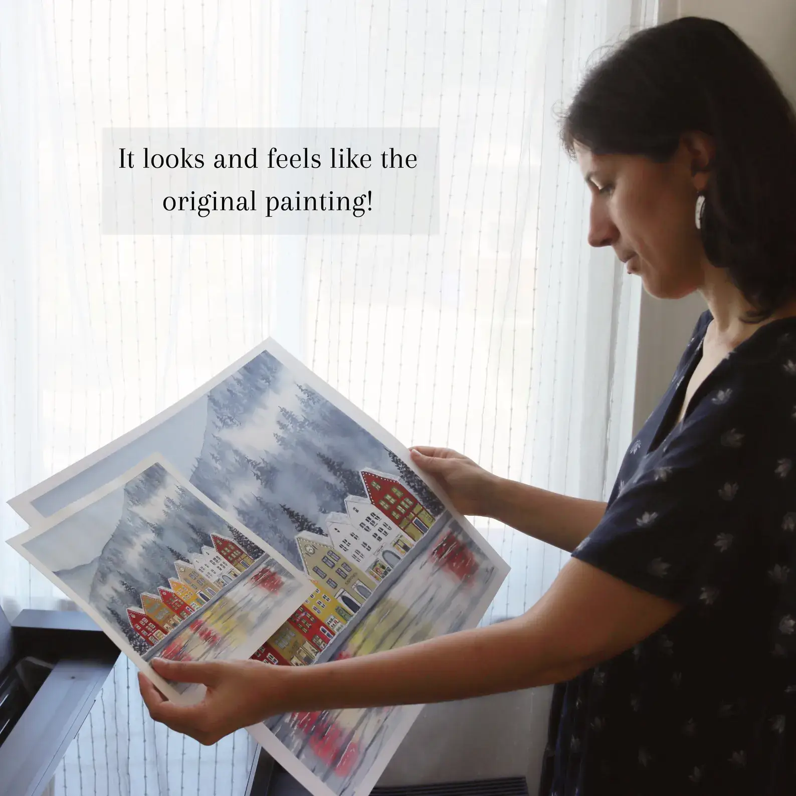 Pintalustika - Joyful Urban Illustrations - Wholesale Art Print - Brooklyn Brownstone Art Print, New York City 9