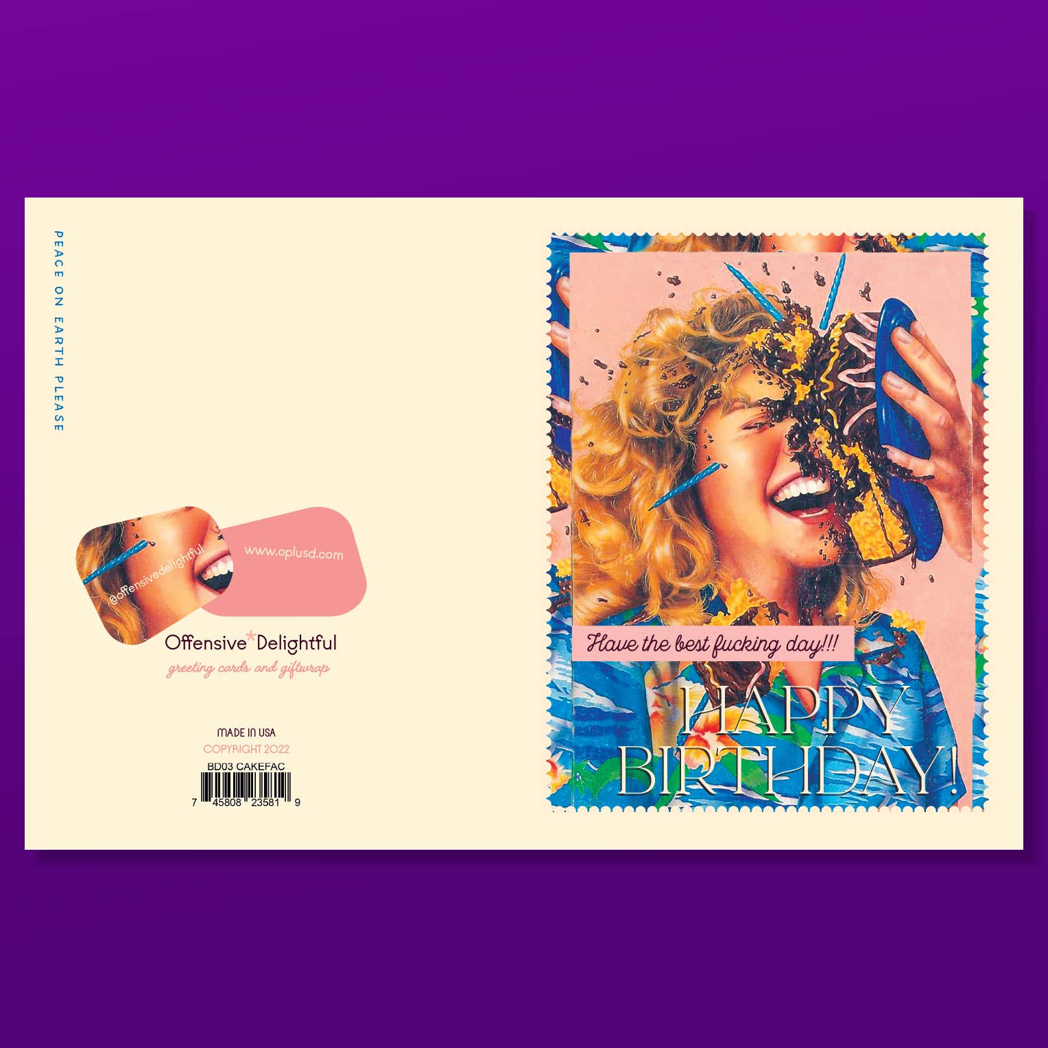 offensivedelightful - Wholesale Birthday Card - CAKE FACE! birthday card3