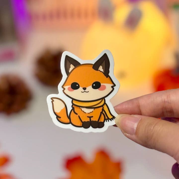 owloArt - Wholesale Sticker - Autumn Fox Waterproof Matte Stickers4