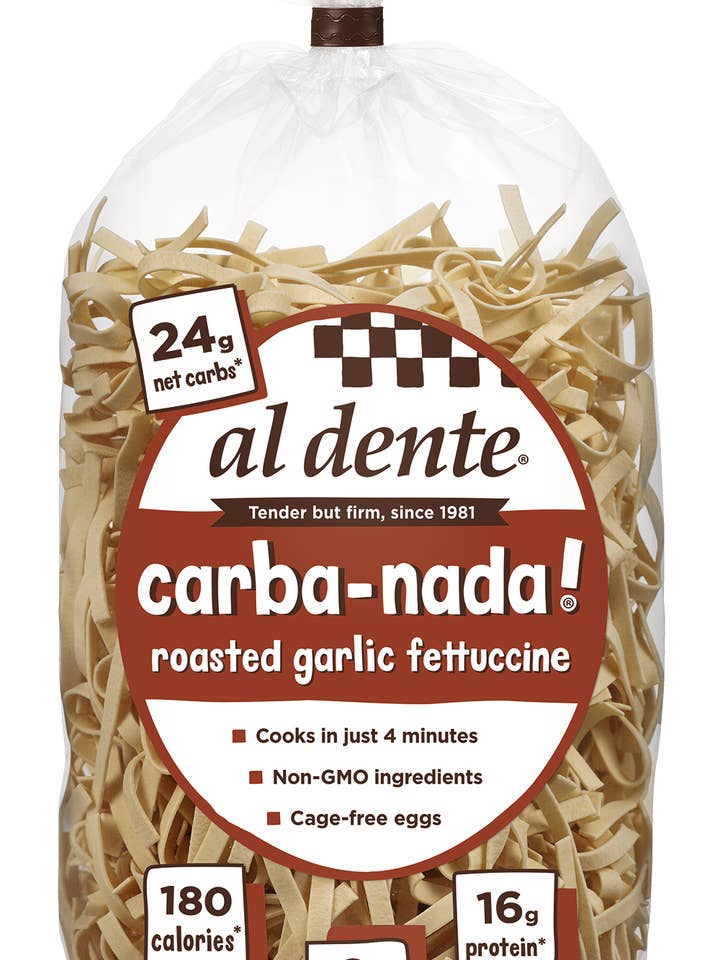 Protein Roasted Garlic Fettuccine for wholesale by Al Dente Pasta