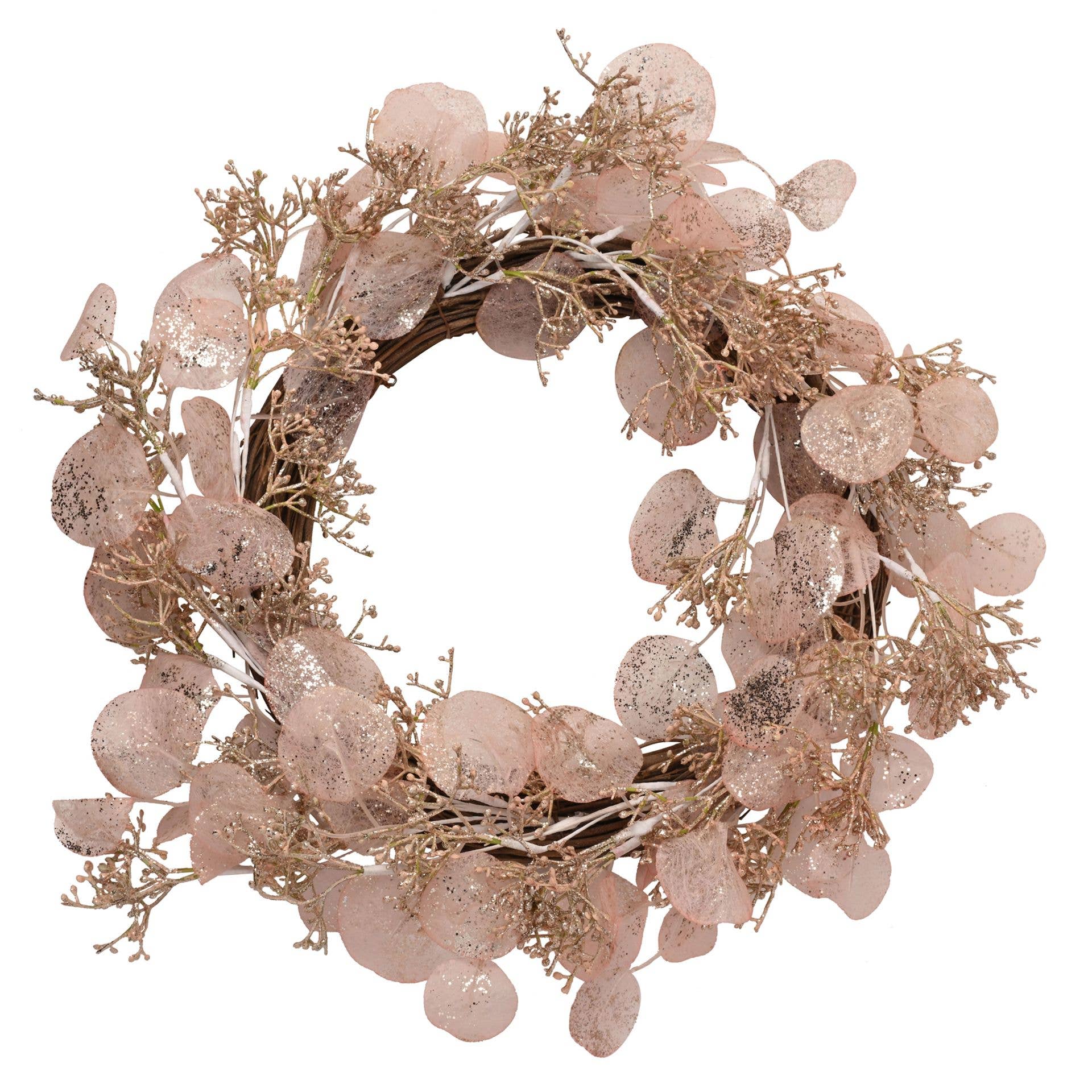 WIDDOP and Co. - Wholesale Ornament - Blush Delicate Dried Foiliage Wreath0