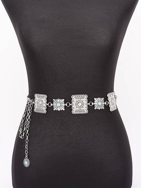 Vintage metalbælte med kæde for engroshandel hos Shop Neighbors