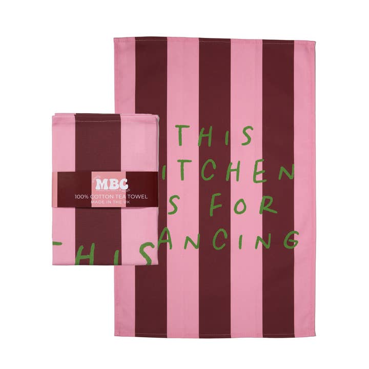 This Kitchen Is For Dancing Tea Towel for wholesale by Maddison Ball Creative