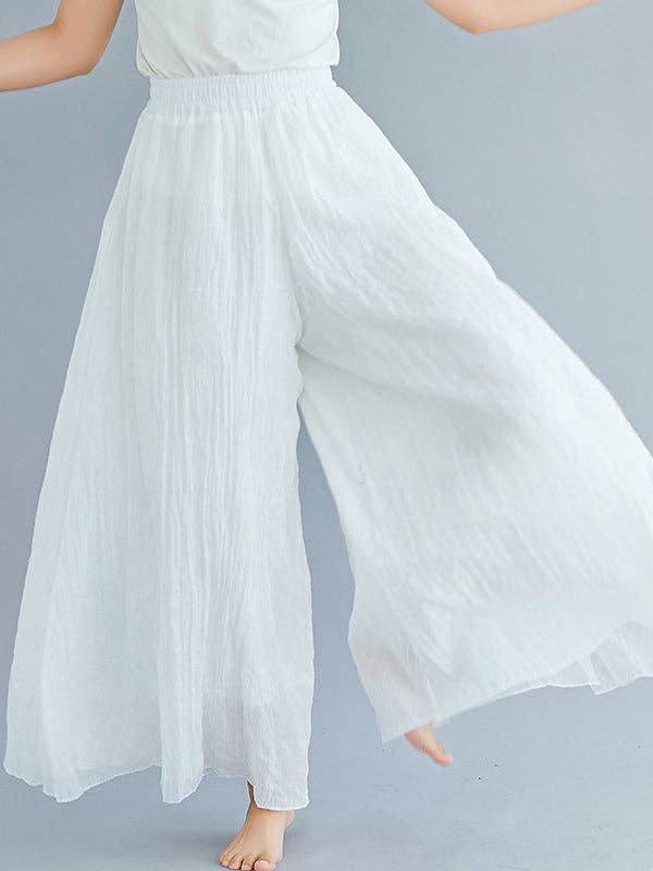 UZ Wholesale Store - Wholesale Pants - Women's - 8 Colors Linen Super Loose Wide-Leg Casual Pants
