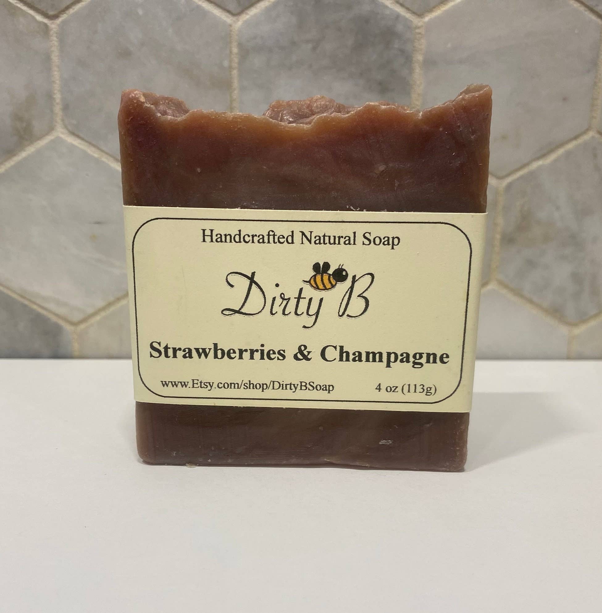 Dirty B – Engroshandel Sæbestykke – Jordbær & Champagne Vinsæbe