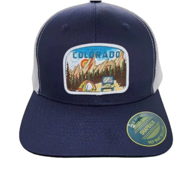 PNW Apparel - Wholesale Trucker Hat - Unisex - Colorado Trucker Hat With My Heart is in Colorado Patch6