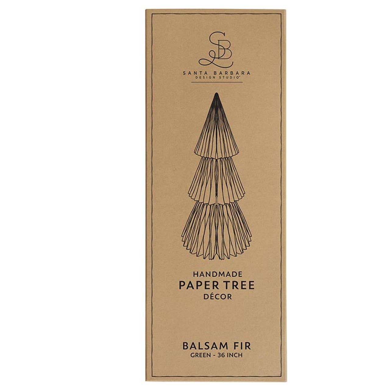 Santa Barbara Design Studio by Creative Brands - Wholesale Christmas Decoration - Paper Tree - Balsam Fir Green 36"1