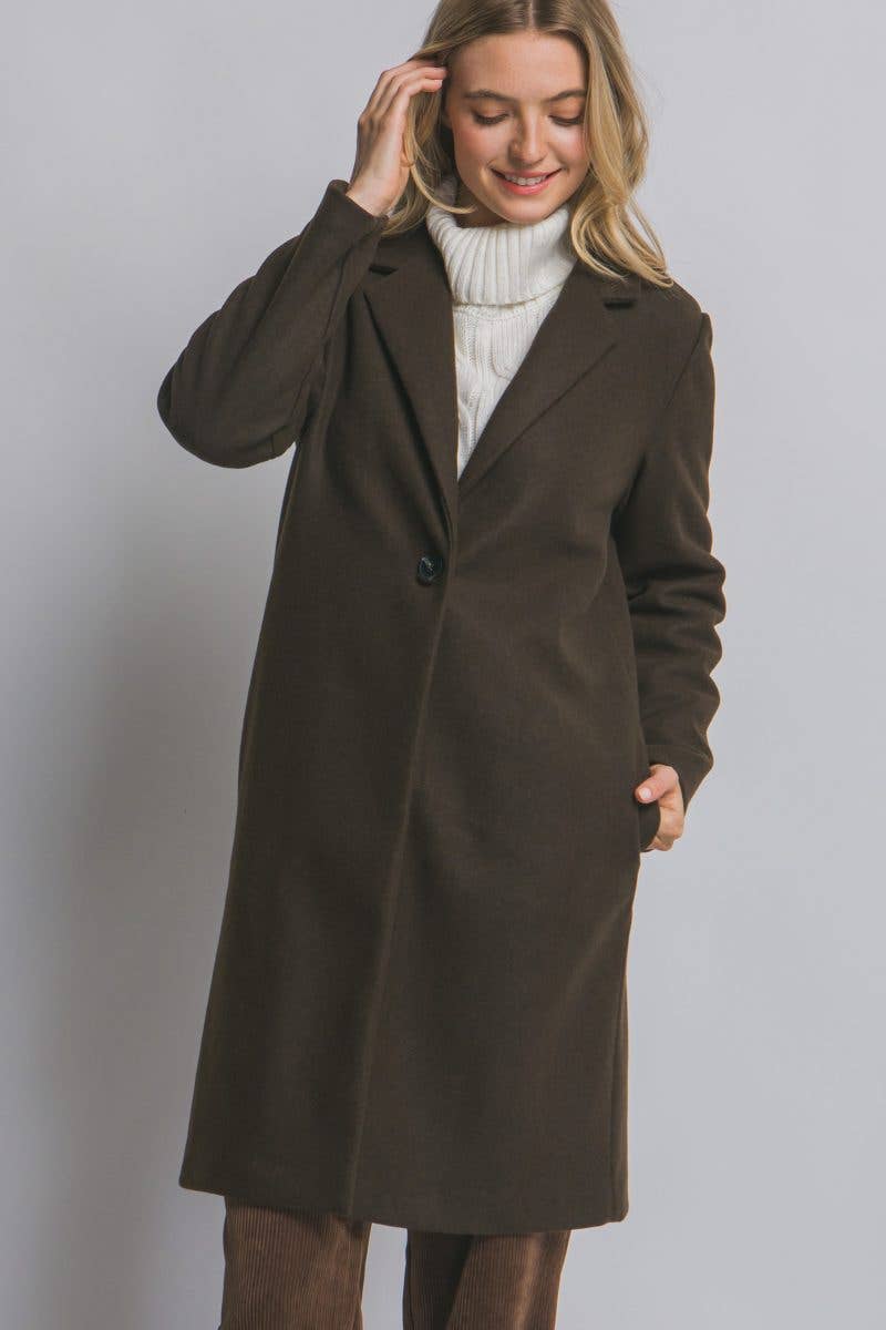 Vanilla Monkey - Wholesale Coat - Women's - Classic Single Breasted Long Coat7