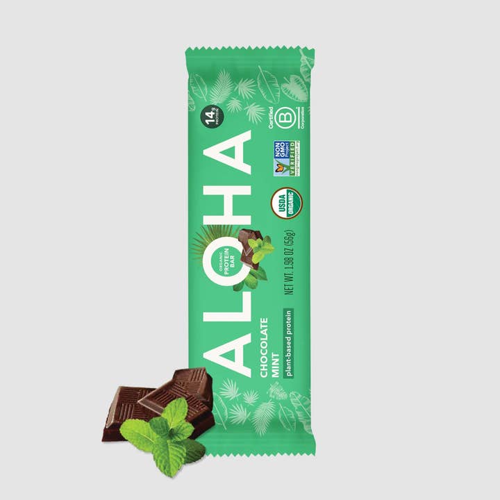 Chocolate Mint Protein Bar for wholesale by Aloha