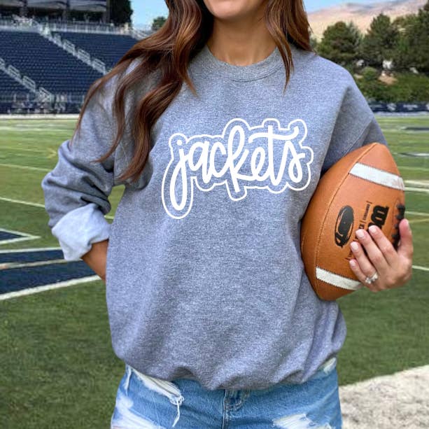 Jackets Outline Mascot #BS7048 for wholesale by Bama Screens