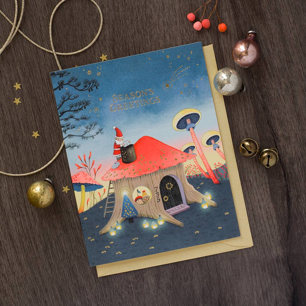 JooJoo Paper – Großhandel Saisongrußkarte – Weihnachts-Grußkarte mit Zwergen1