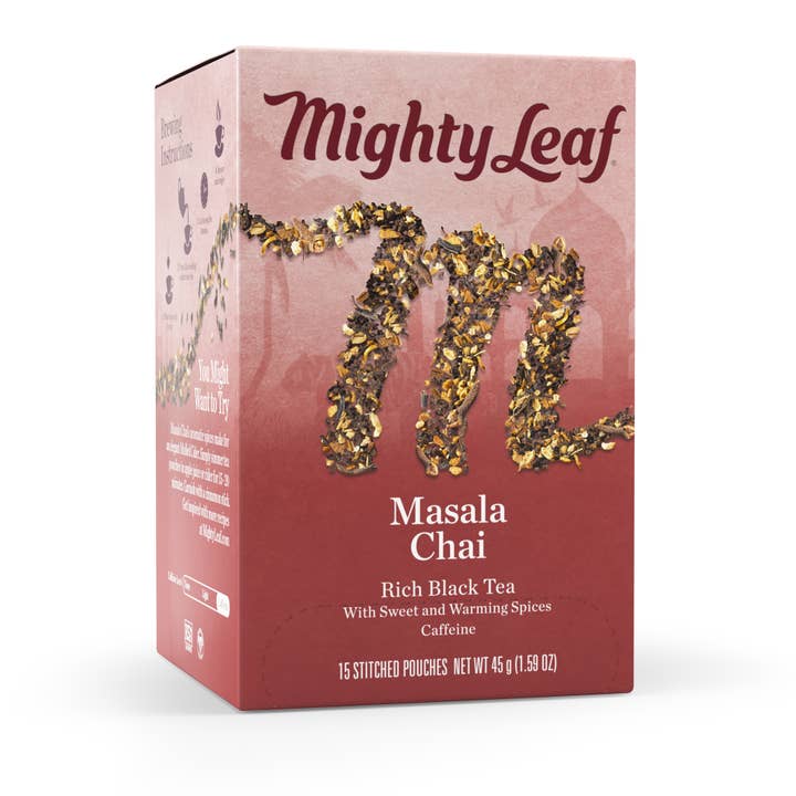 Masala Chai, Silken Tea Pouch 15ct, Mighty Leaf for wholesale by Good As Gold Coffee