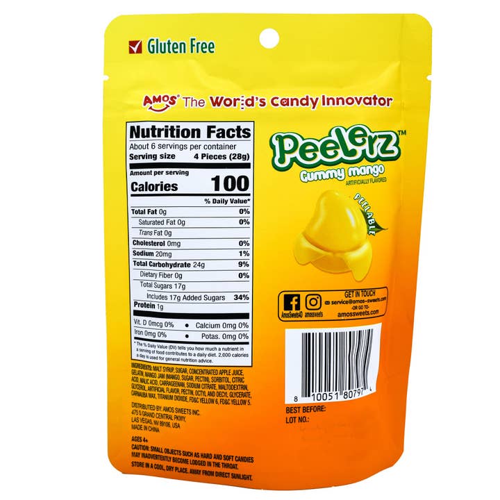 Candycopia - Wholesale Gummy - Peelerz - Peelable Mango Gummy (6oz)1