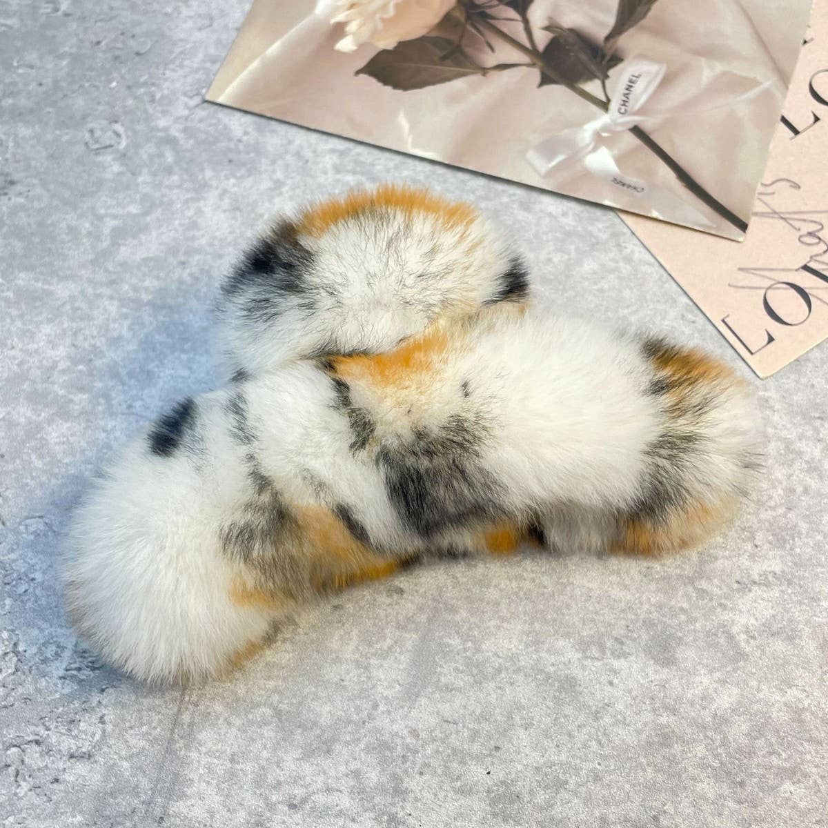 ACCITY - Wholesale Hair Clip - Women's - Rex Rabbit Fur Claws - Elegant Mixed Color Clips_CWASC159163