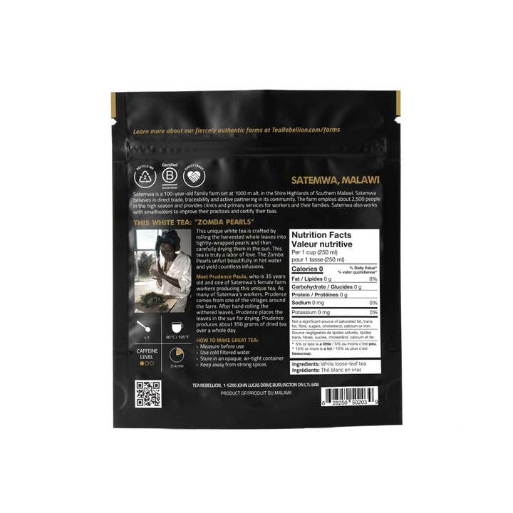 Tea Rebellion – Großhandel Loser Tee – Zomba Pearls - Weißer Tee | Lose aus Malawi | 40 g3