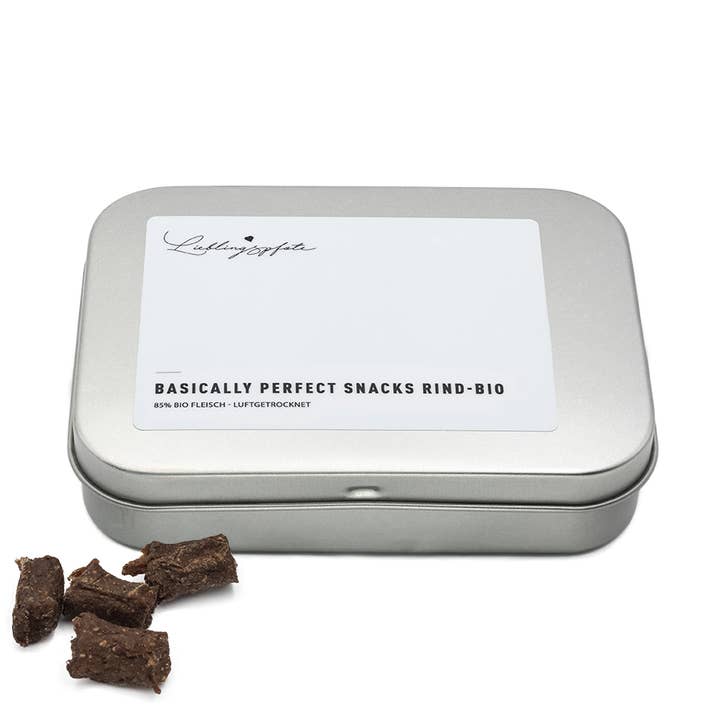 Basically Perfect Snacks Organic Beef 50 g Tin for wholesale by Lieblingspfote